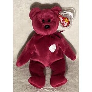 TY Beanie Babies Pink Valentina The Bear 1998 with Several Tag Errors